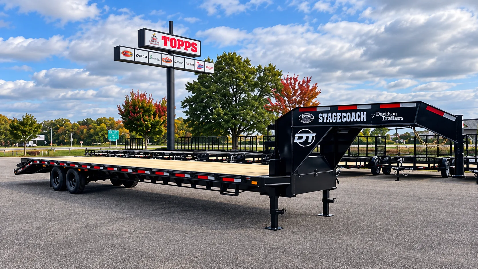 Topps Trailers dealership lot in Bossier City, Louisiana